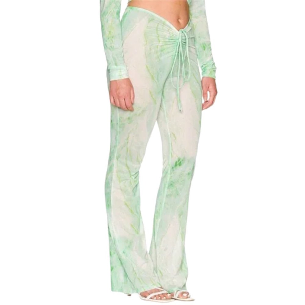 Good American Mesh Ruched V Boot Pant - Picture 3 of 11